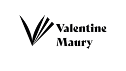 This is Valentine Maury's logo. It shows a V that looks like a book, a green tick and a pen, all at once.